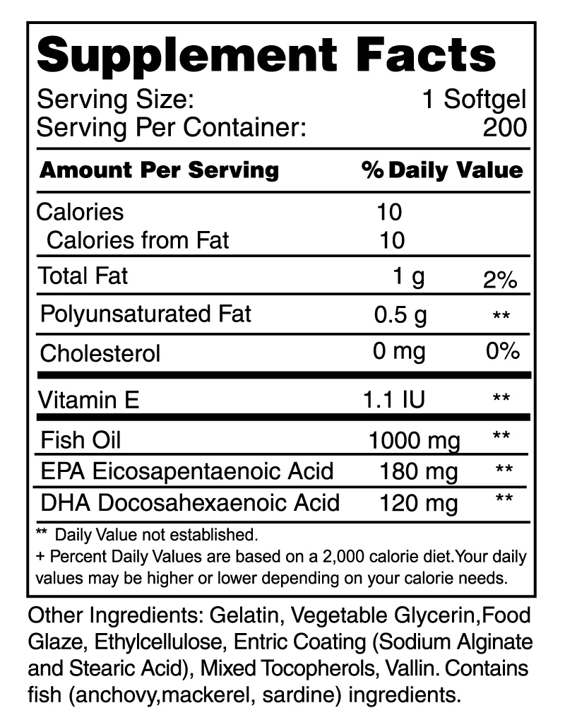 Omega 3-1000 mg (Cholesterol Free) - 100 софт гель